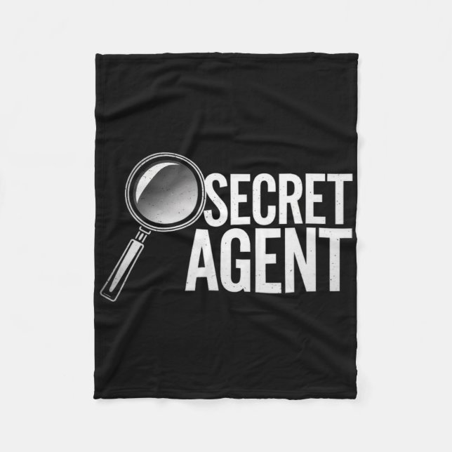 Secret Agent - Secret Agent Costume Inspector Spy  Fleece Blanket (Front)