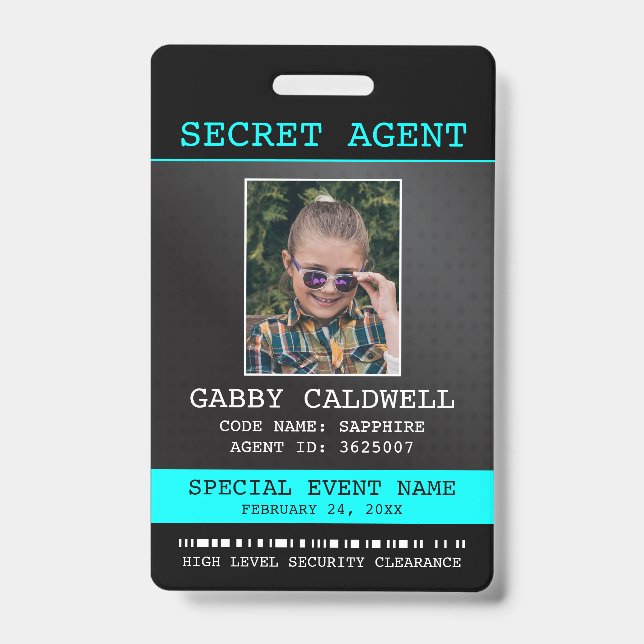 Secret Agent Spy Badge (Front)
