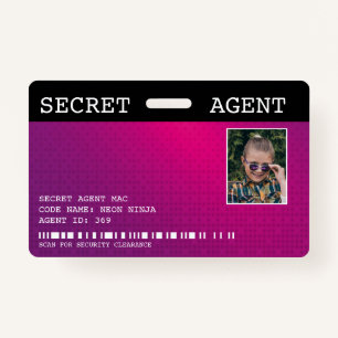 Secret Agent Spy Badge - PINK