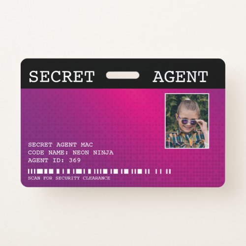 Secret Agent Spy Badge _ PINK