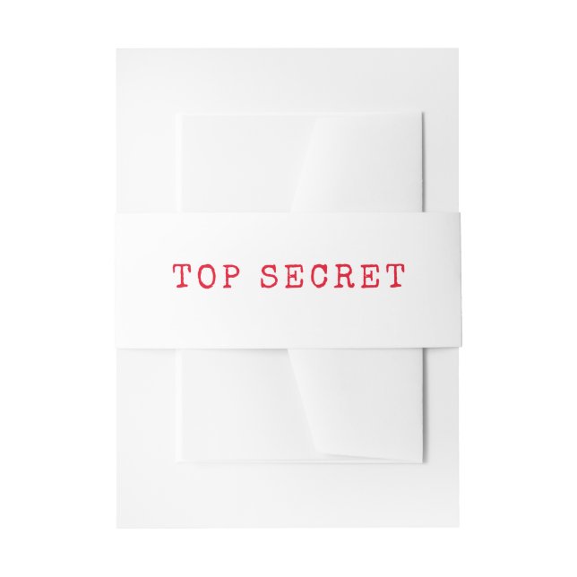 Secret Agent Spy Belly Band (Front Example)