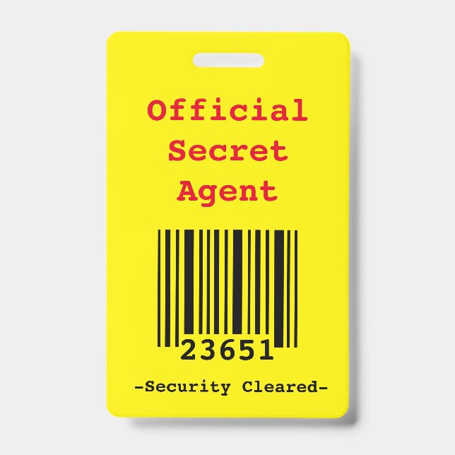 "Secret Agent/ Spy Birthday" Invite Badges (Front)