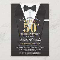 SECRET AGENT SPY BOW TIE SURPRISE BIRTHDAY PARTY