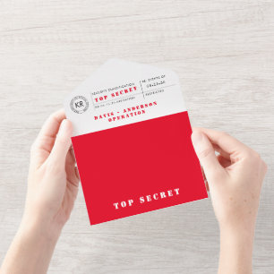 Secret Agent Spy Invitation