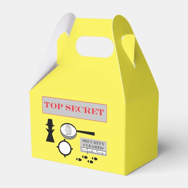 "Secret Agent/Spy" Party Favor Box (Front Side)