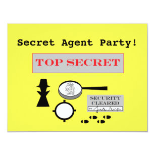 spy party invitations zazzle