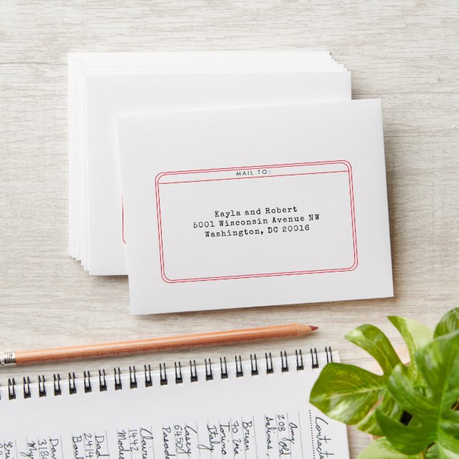 Secret Agent Spy Reply Card Envelope (Stacked)