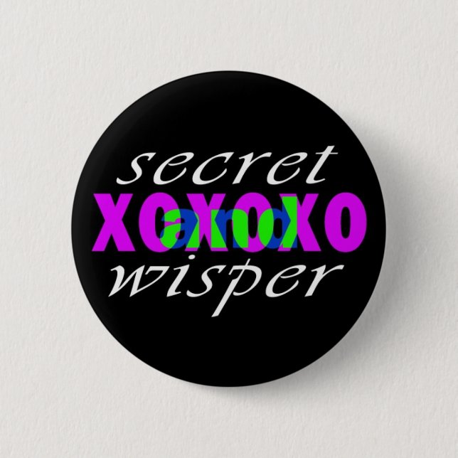 secret and wisper (band) pinback button (Front)