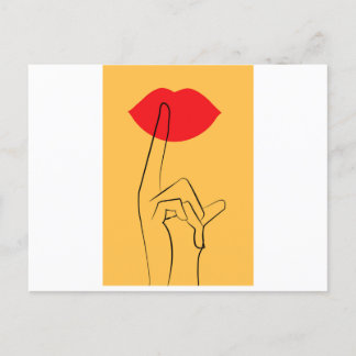 secret announcement postcard