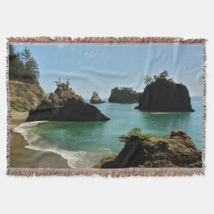 Secret Beach, Boardman State Park, Oregon, USA Throw Blanket