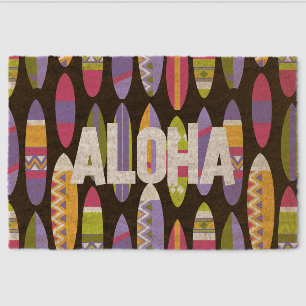Secret Beach Hawaiian Surfboards- Black Fiber Doormat