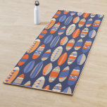 Secret Beach Hawaiian Surfboards - Blue and Orange Yoga Mat<br><div class="desc">Amparo Blue, Twilight Navy Blue, Tiger Orange, Irish Cream, Tangerine and Cloud Cream colorway. Brightly colored graphic surfboards create this modernistic mid-century modern design. Named after the Secret Beach in Kauai this design is great for that "secret" beach house. This design comes in several colorways. This reverses to a solid...</div>