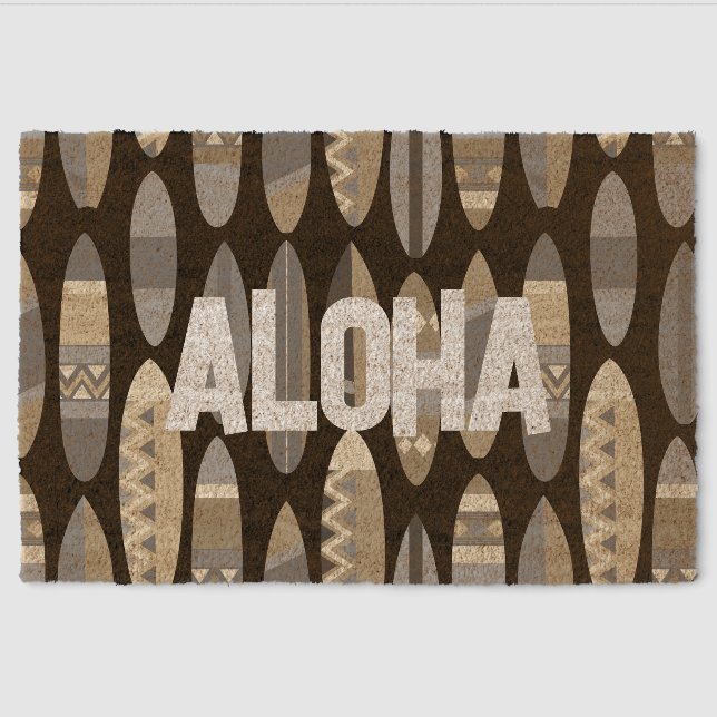 Secret Beach Hawaiian Surfboards- Neutal Fiber Doormat (Front)