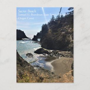 Secret Beach, Samuel H. Boardman, Oregon Postcard