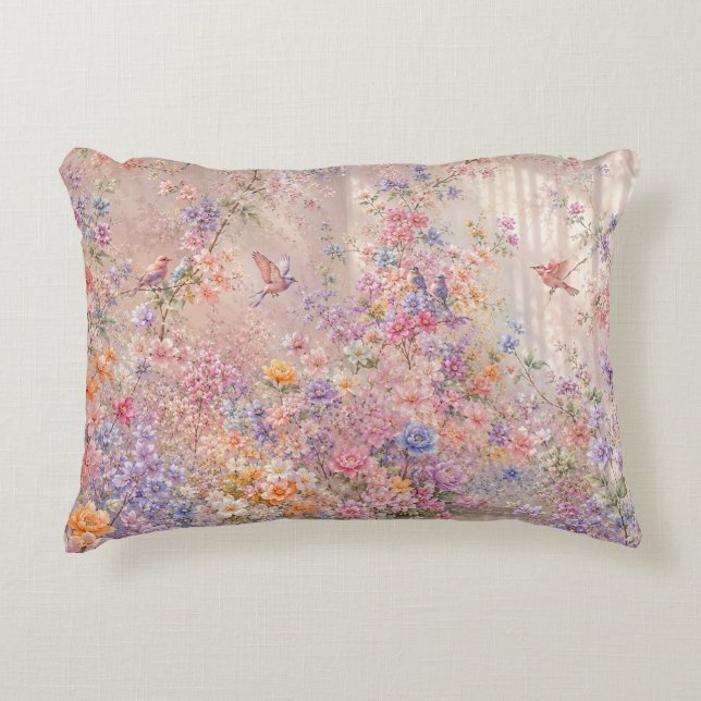 Secret Blossom Symphony Accent Pillow (Front)