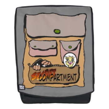Secret Compartment Cartoon Adult Backpack by Edelhertdesigntravel at Zazzle