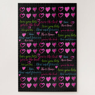 Secret Crush Gift - Hide a message of love in TEXT Jigsaw Puzzle