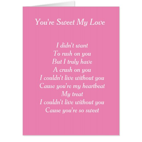 Secret crush valentines card