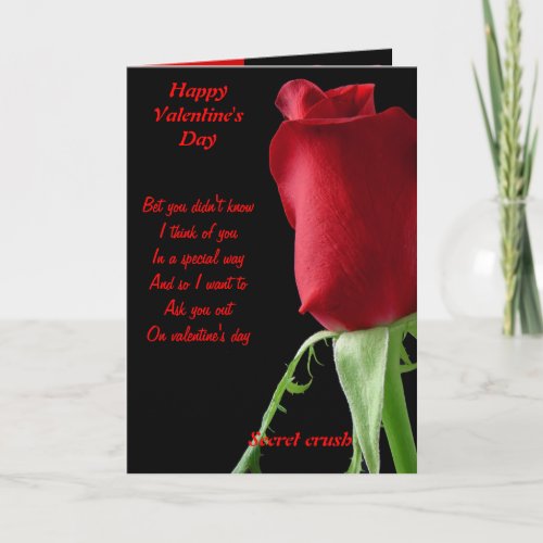 Secret crush valentines day holiday card