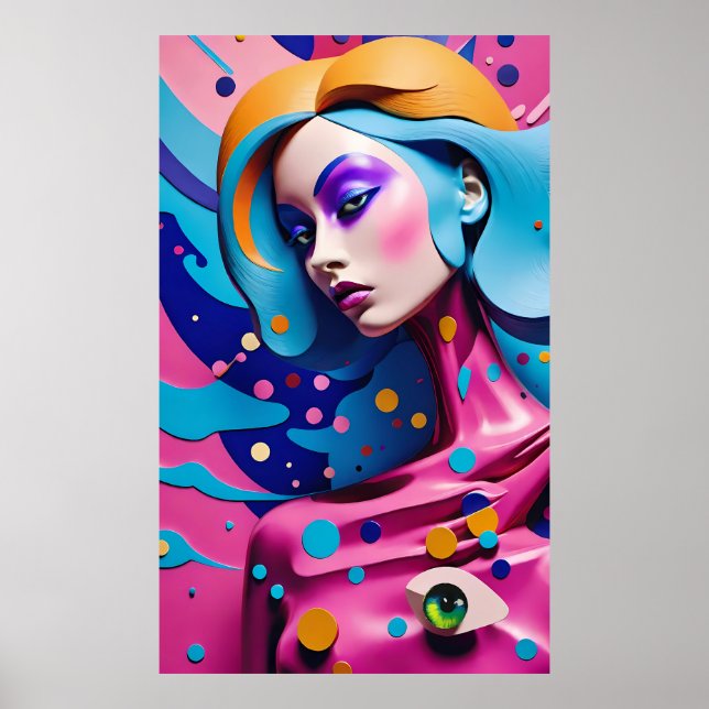 Secret Den in Shinjuku - Ken Gage Surreal Art Poster (Front)