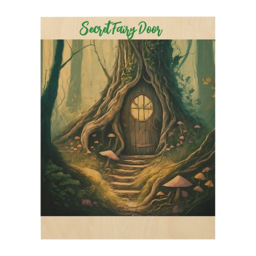  Secret Fairy Door Wood Wall Art