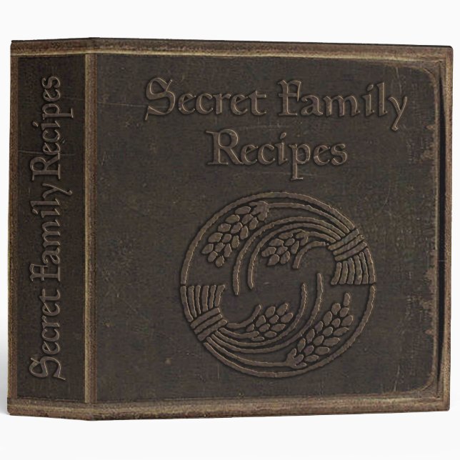 Secret Family Recipes 3 Ring Binder (Front/Spine)