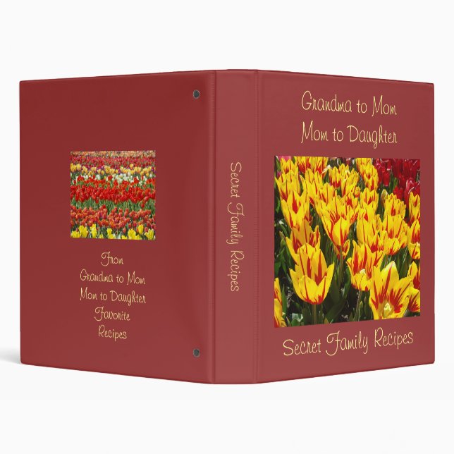 Secret Family Recipes binder Grandma Mom Daugher (Background)
