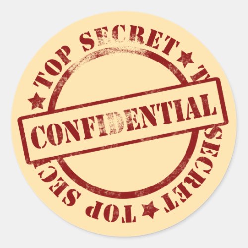 Secret Files Confidential Stickers