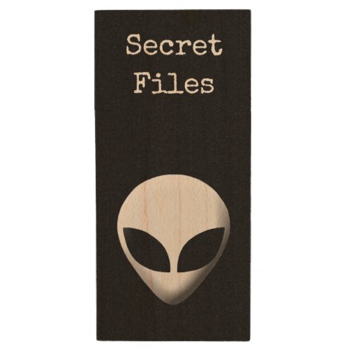 Secret Files Wood Flash Drive