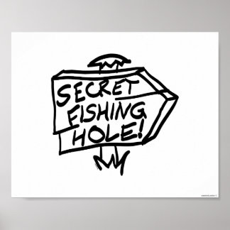Secret Fishing Hole Sign