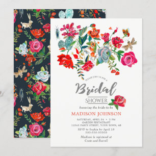 Secret Floral Garden Bridal Shower Invitations