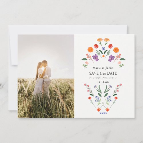 Secret Garden Boho Floral Wedding Save the Date