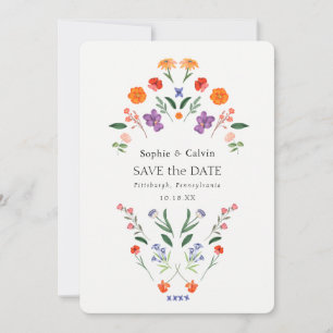Secret Garden Boho Floral Wedding Save the Date