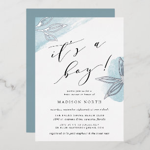 Secret Garden Botanical Baby Shower Foil Invitation