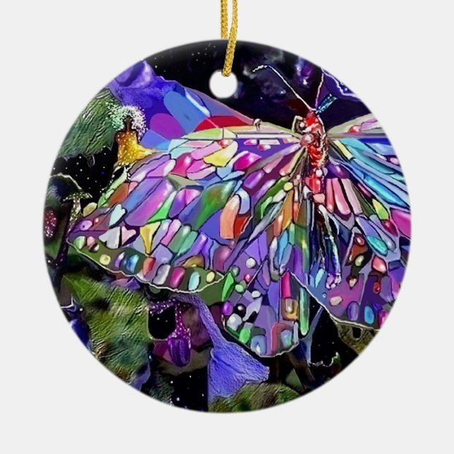 Secret Garden Ceramic Ornament (Front)