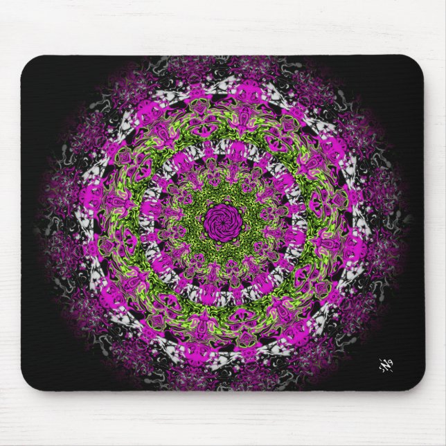 Secret garden (colorful abstract pattern) mouse pad (Front)