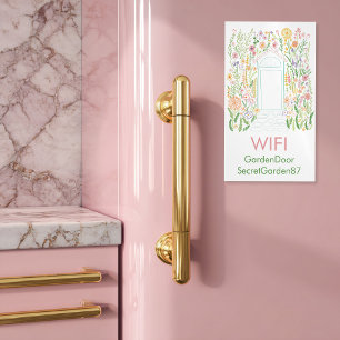 Secret Garden CUSTOM WIFI Password Vacation Rental Business Card Magnet