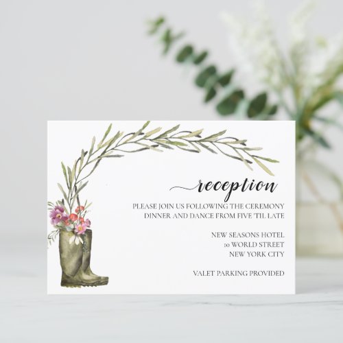 Secret Garden  Elegant Floral Botanical Greenery  Invitation