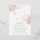 Secret Garden Floral Baby Shower Foil Invitation (Standing Front)