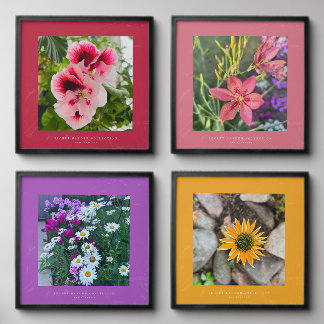 Secret Garden Floral Peel‑and‑Stick Photo Tile – B