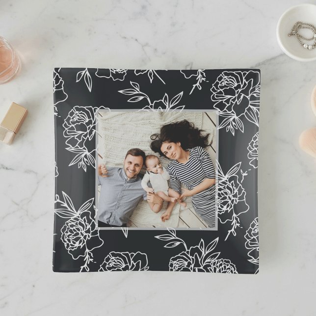 Secret Garden Floral Photo Trinket Tray (Creator Uploaded)