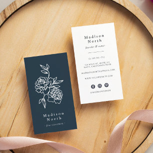 Secret Garden Floral Vertical Social Media Business Card