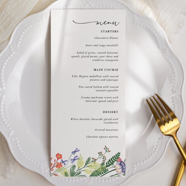 Secret Garden Floral Wedding Menu (Creator Uploaded)