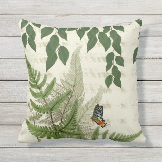 Secret Garden Garden Vignette Outdoor Pillow 16x16