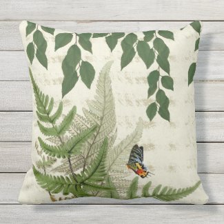 Secret Garden Garden Vignette Outdoor Pillow 20x20