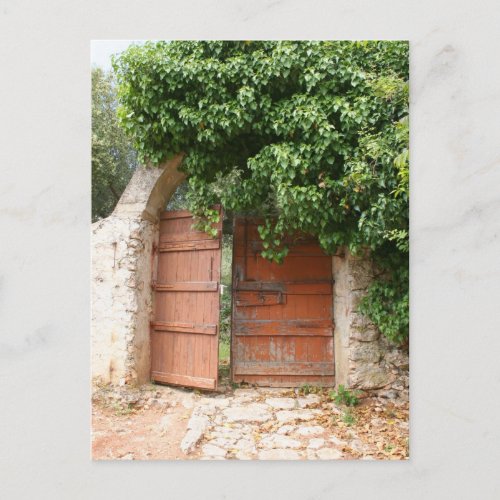 Secret Garden Gate Postcard