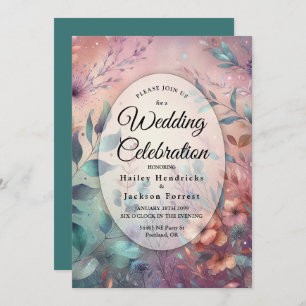 Secret Garden in Evening Glow Wedding Invitation