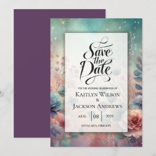 Secret Garden in Evening Glow Wedding Save The Date
