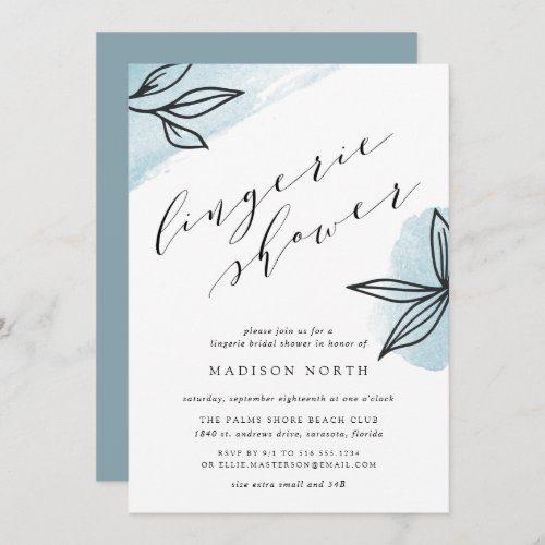 Secret Garden Lingerie Shower Invitation