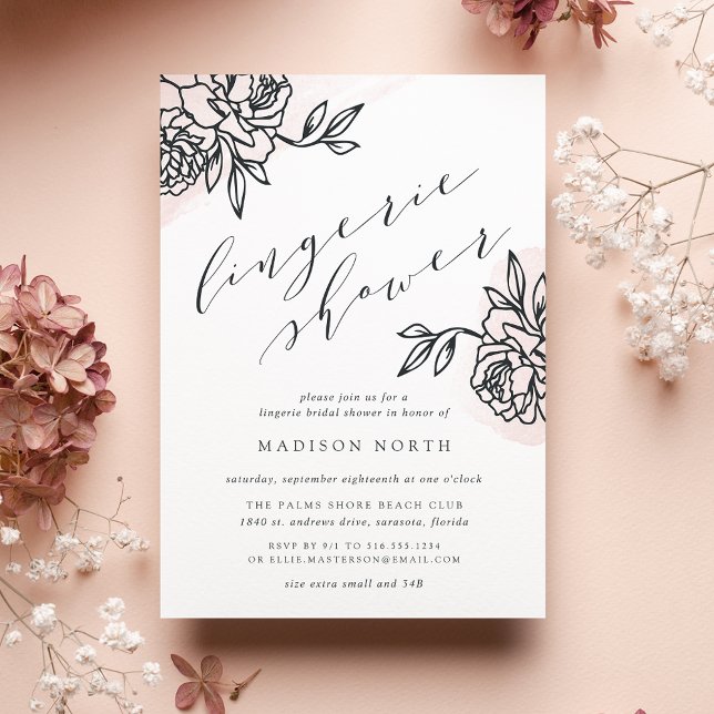 Secret Garden Lingerie Shower Invitation (Creator Uploaded)